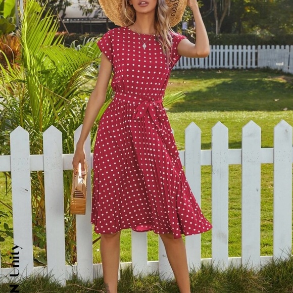 Shein Polka Dot A-Line Dress - Picture 5 of 5